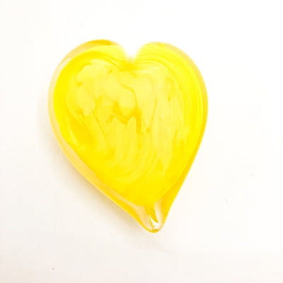 Yellow Heart Paperweight