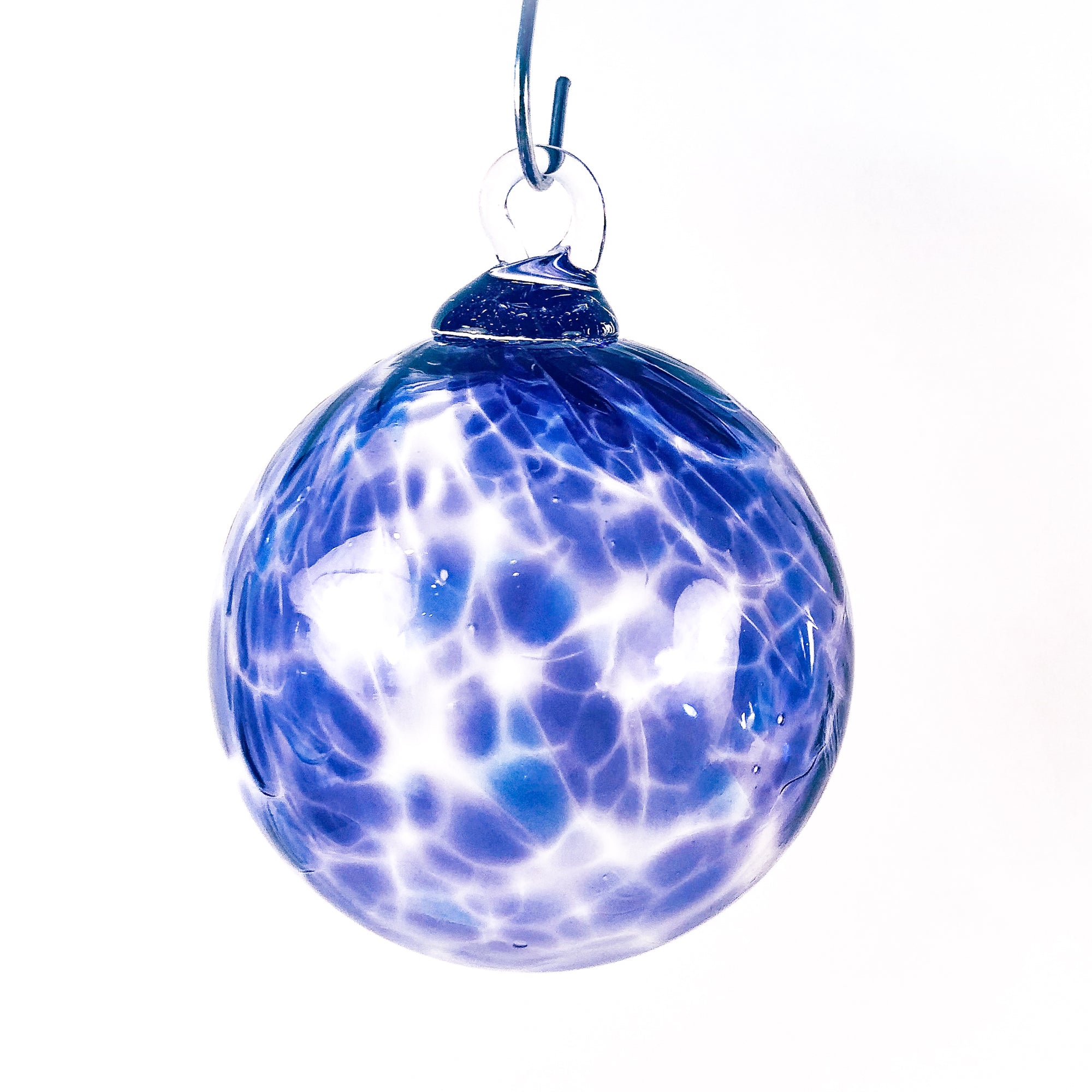 Small Speckled Purple Glass Ball Ornament