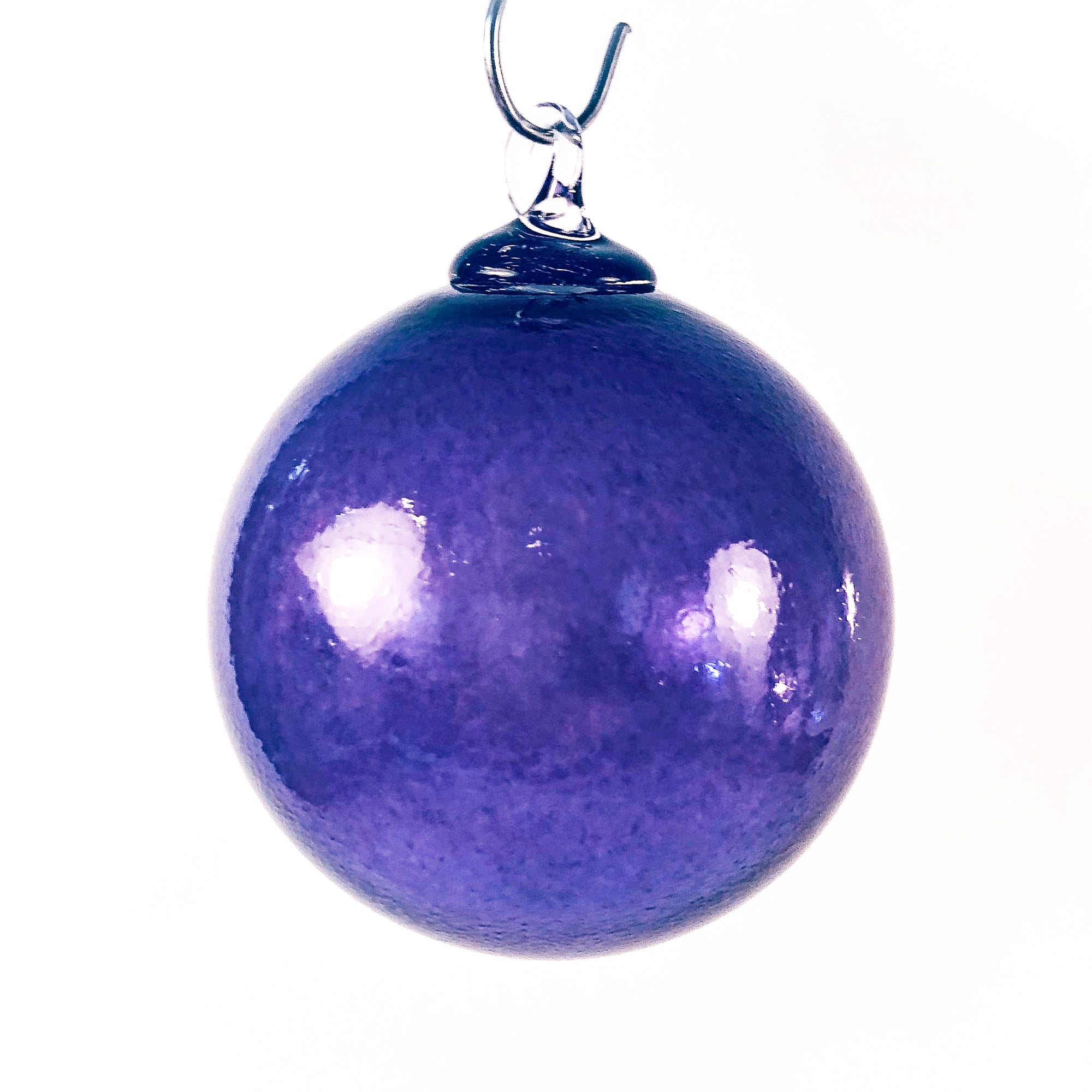 Small Purple Glass Ball Ornament