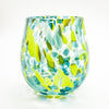 Aqua & Chartreuse Mix Speckled Wine Tumbler