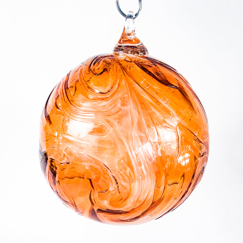 Large Rose Gold Swirl Glass Ball