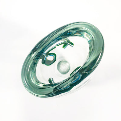 over top view of Figure 8 Clear Glass Vase by David Goldhagen