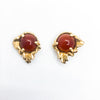 14k Gold Carnelian Earrings