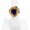 14k Gold Ring with Amethyst and Diamond