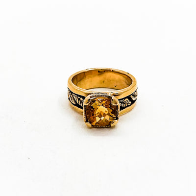 14k Gold Ring Citrine