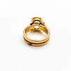 14k Gold Ring with Citrine and Diamonds