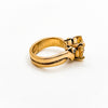 14k Gold Ring with Citrine and Diamonds