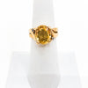 14k Gold Ring with Citrine and Diamonds