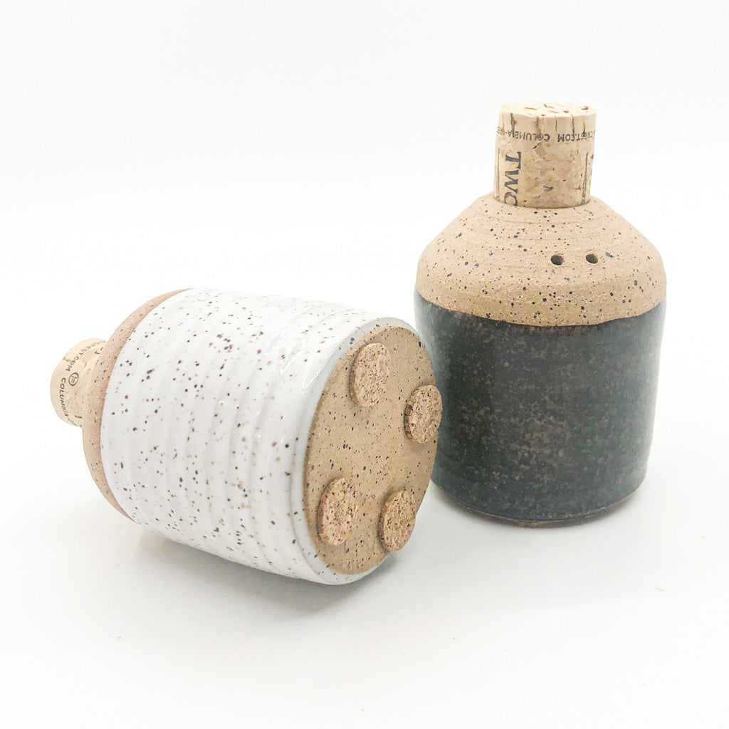 bottom side view of Salt and Pepper Shaker Set by Terrie Ponder Watch