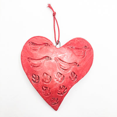 Red Heart Embossed Wall Tile 1
