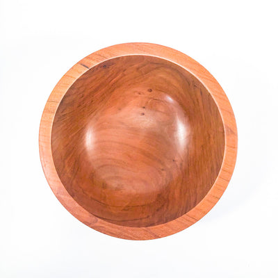 over top view of Figured Cherry Bowl by Gary Beasley