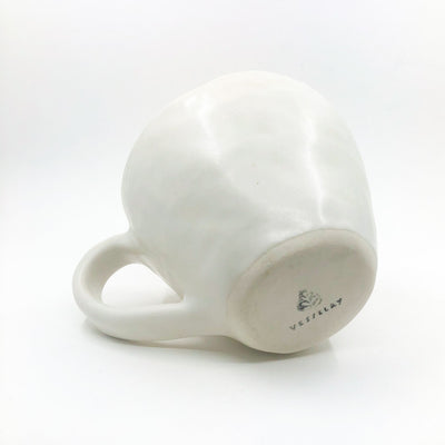 bottom view of White Latte Cup by Nona Kelhofer