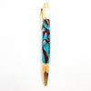 Aqua & Maroon Acrylic Hex Pen
