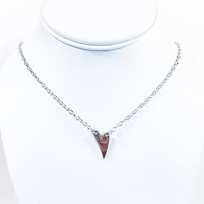 Contemporary Hammered Heart Necklace