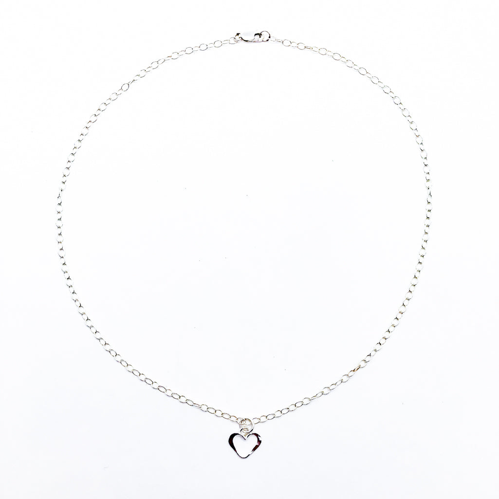 Forged Hammered Heart Necklace