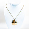 14k Gold Filled Ball Pein Dome Disc Necklace