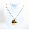 14k Gold Filled Ball Pein Dome Disc Necklace