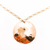 14k Gold Filled Ball Pein Dome Disc Necklace