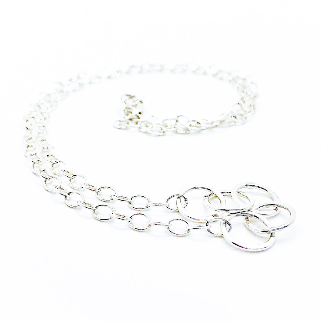 Sterling 5 Circle Maggie Necklace