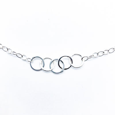 Sterling 5 Circle Maggie Necklace