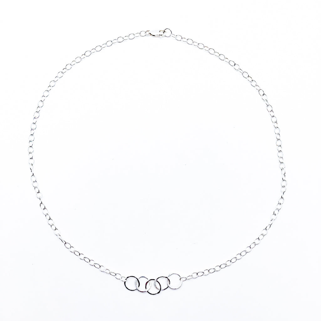 Sterling 5 Circle Maggie Necklace