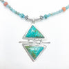 Large Turquoise Pendant with Mixed Beads