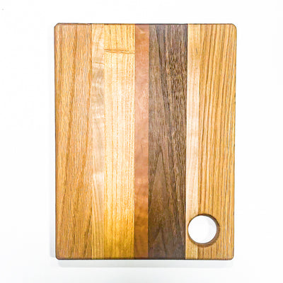 Cutting Board with Oak, Mulberry and Walnut