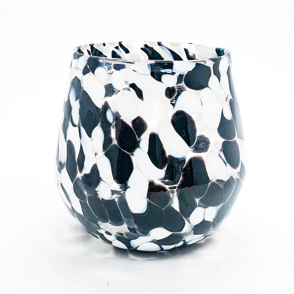 Black & White Speckled Wine Tumbler