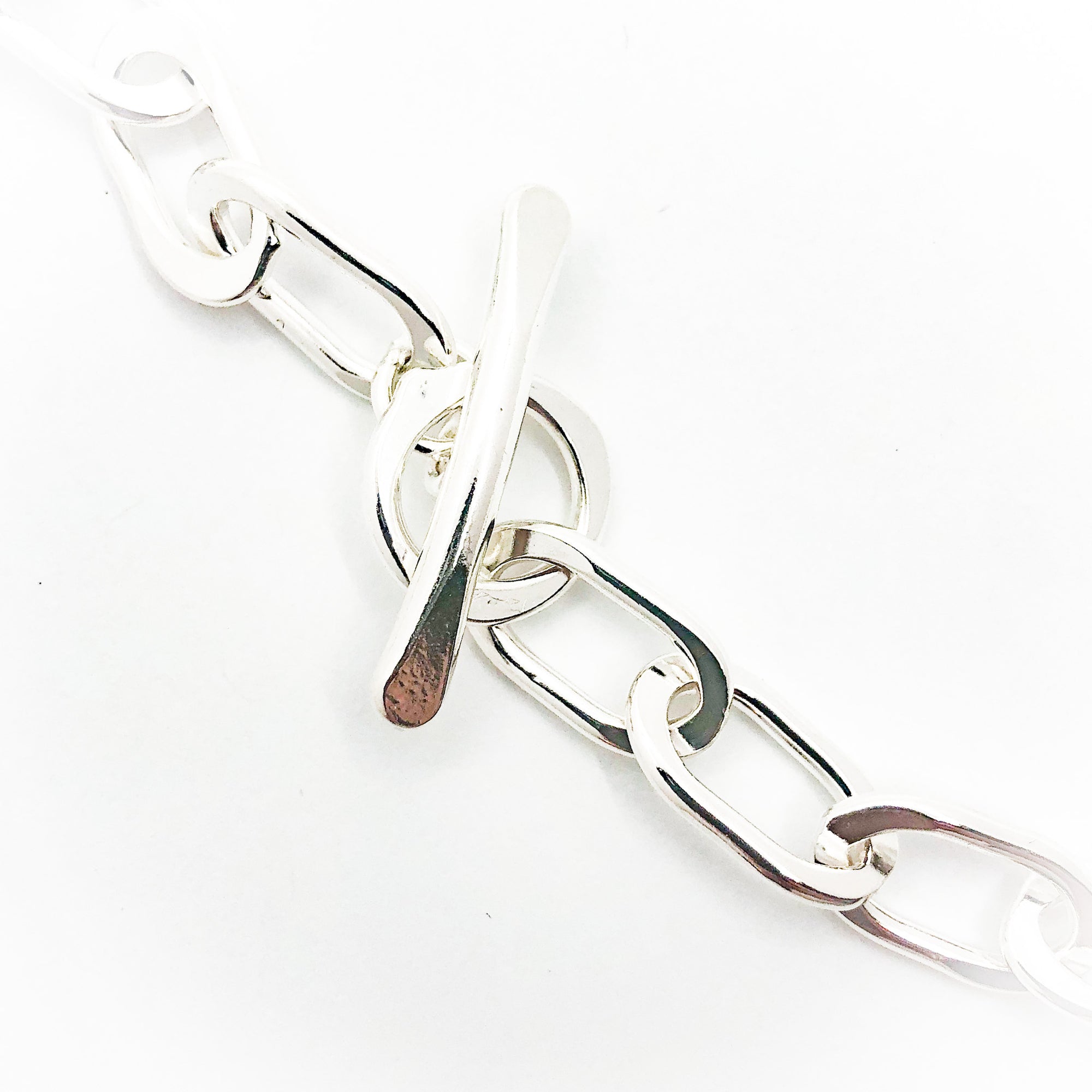 clasp detail of Sterling Junior Tow Truck Necklace by Judie Raiford