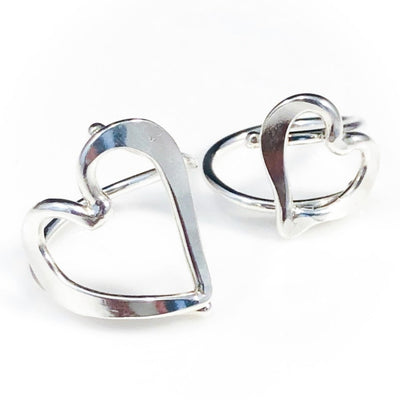 Sterling Hammered Heart Ring