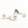 Sterling Naught Earrings with Pearls