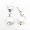 Sterling Naught Earrings with Pearls