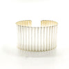 1 1/2" Sterling Corrugated Cuff with 14k Gold Ball by Judie Raiford
