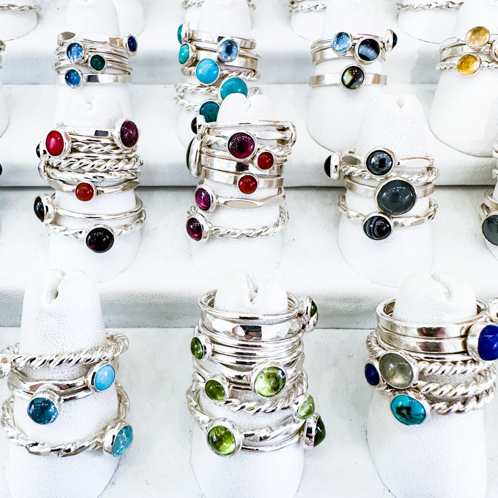 Gemstone Stack Ring - Raiford Gallery Inc